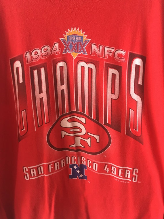 Rare vintage 1995 San Francisco 49ers 1994 season NFC Champions T-Shirt Mens XL