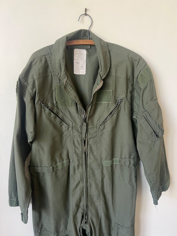 Vintage Military Olive Green Utility Coveralls Vi… - image 5