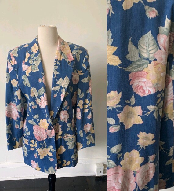 vintage floral blazer