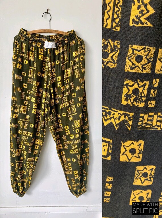 Vintage MC Hammer Harem Pants 1980's 80's Black an