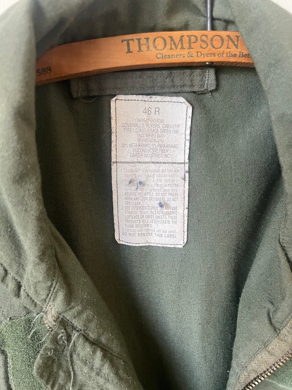 Vintage Military Olive Green Utility Coveralls Vi… - image 4