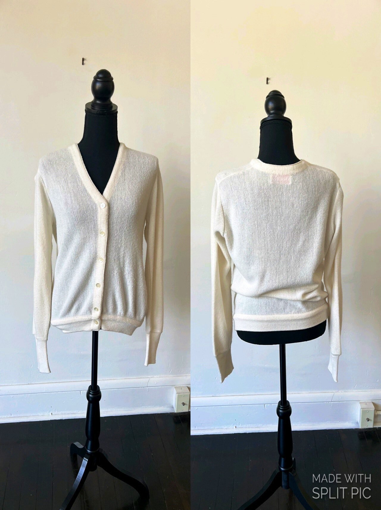 Vintage Cardigan Sweater 1970’s Off White Women’s Cardigan 70’s White Cardigan Jumper Vintage White Cardigan