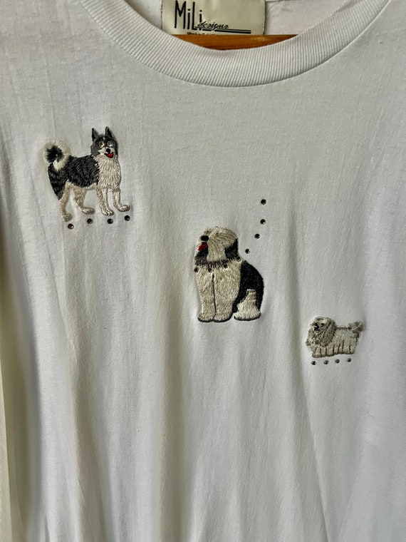 Vintage Puppy Dog Embroidered Shirt 2000’s Puppie… - image 3