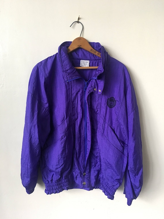 Vintage Pierre Cardin 1980's 80's Purple Nylon Wi… - image 2