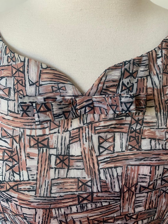 Vintage Mid Century Modern 1950's Bow Tie Print S… - image 4