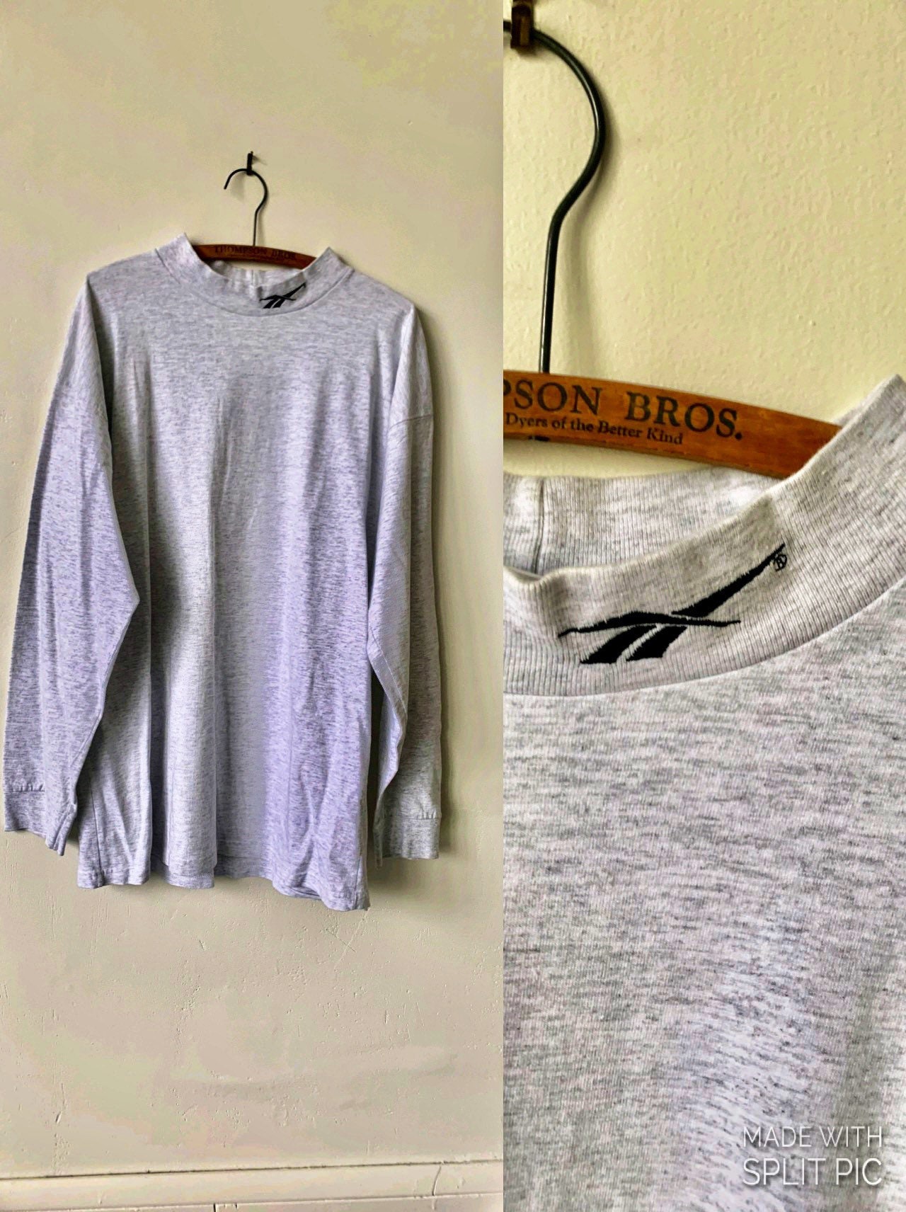 reebok mock neck
