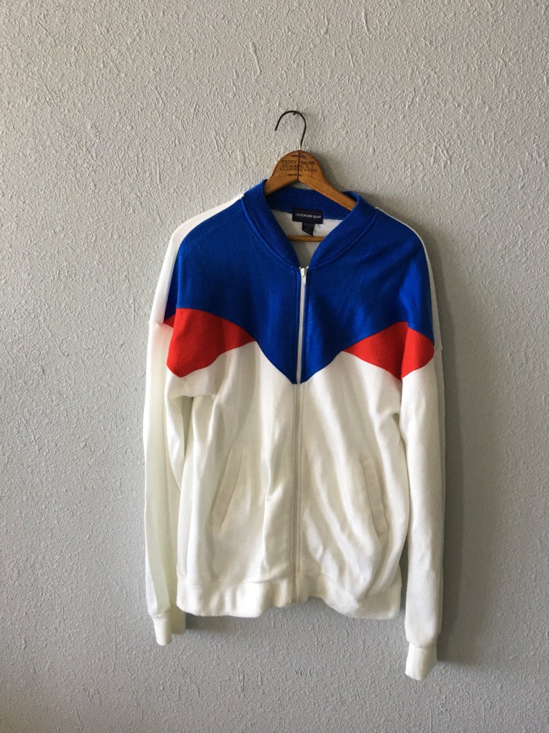 1980/'s Color Block Piet Mondrian Inspired Vintage Track Jacket