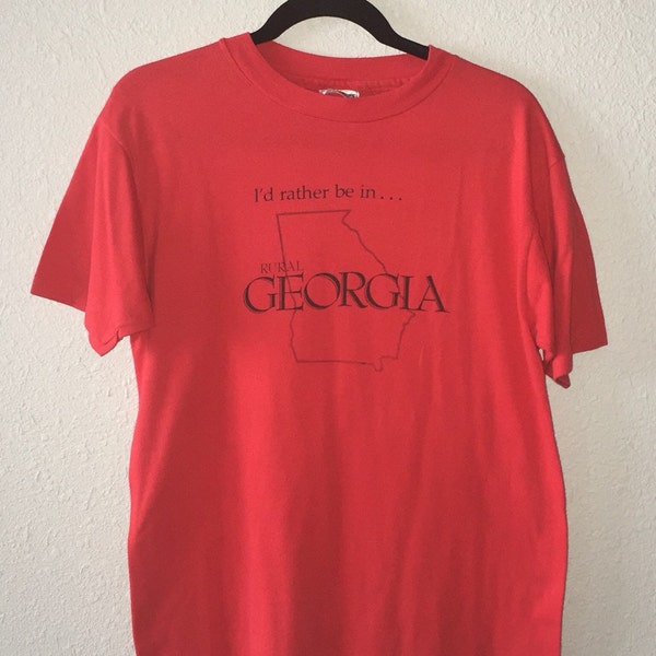 VTG Georgia Miz Grits "I'd Rather be in Rural Georgia" 50 50 Hanes T Shirt
