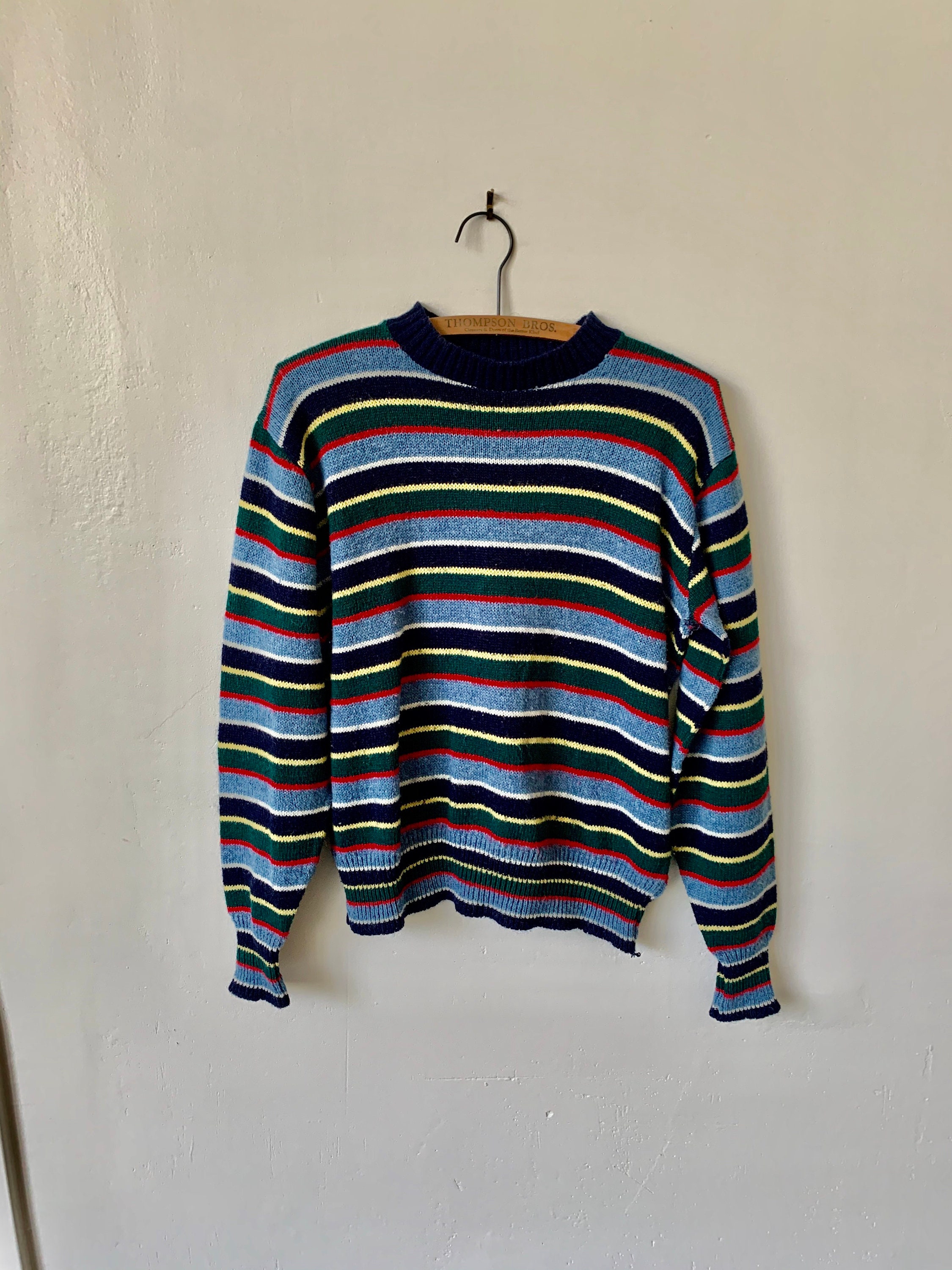 Ohluluvintage Vintage 1970's Striped Sweater 70's Striped Jumper Vintage Boho Striped Sweater