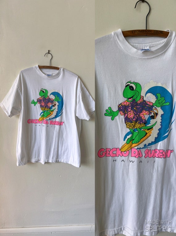 Vintage Gecko Hawaii Surfer Shirt 1990’s Gecko Ha… - image 1