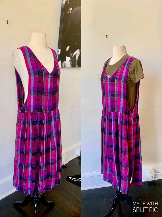 Dress jumper plaid cami Gem