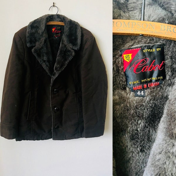 Vintage Men’s Faux Fur Hippie Coat 1970’s Boho Brown Men’s Jacket 70’s Bohemian Lumberjack Jacket