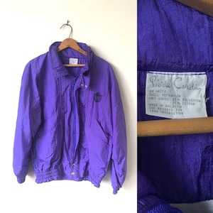 Vintage Pierre Cardin 1980&#39;s 80&#39;s Purple Nylon Windbreaker Track Jacket