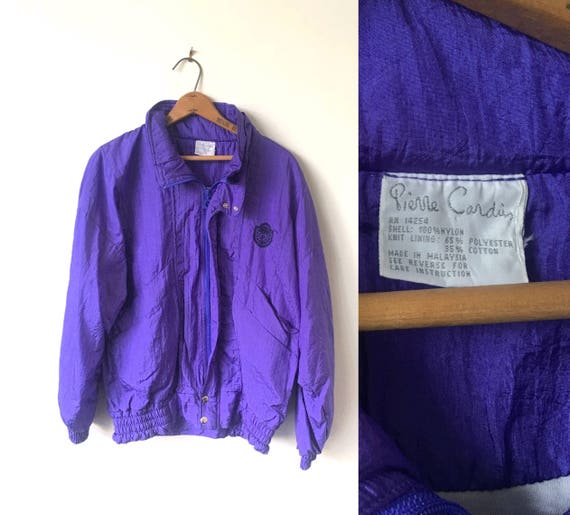 Vintage Pierre Cardin 1980's 80's Purple Nylon Wi… - image 1