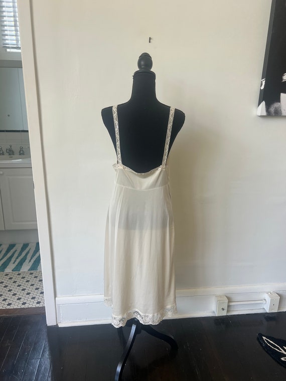 Vintage Cream Lace Slip Dress 1970’s White Lace Slip … Gem