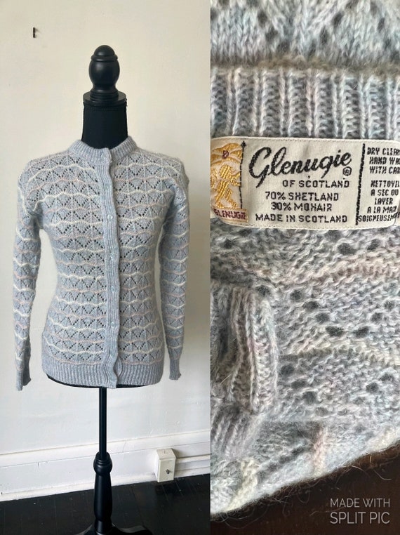 Vintage Shetland Wool and Mohair Mid Century Mod C