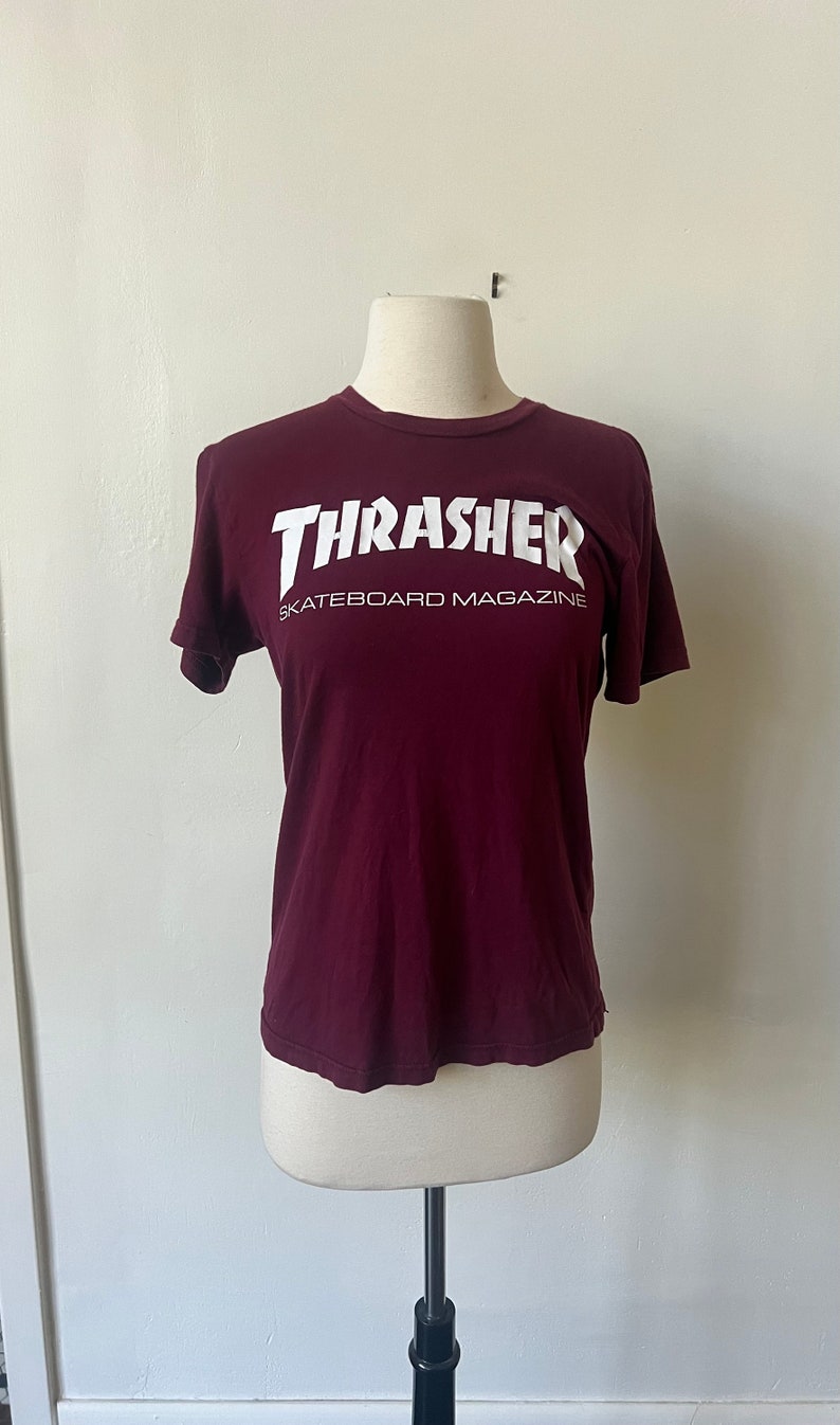 Vintage Thrasher Skateboard Magazine-skjorta 2000-talet Thrasher Y2K Thrasher Magazine skaterskjorta bild 1