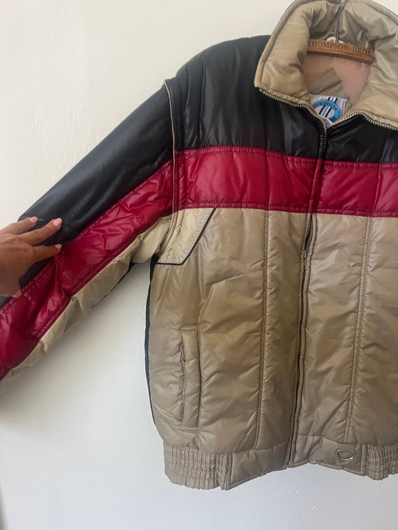 Vintage Puffer Jacket with Removable Sleeves 1980… - image 3