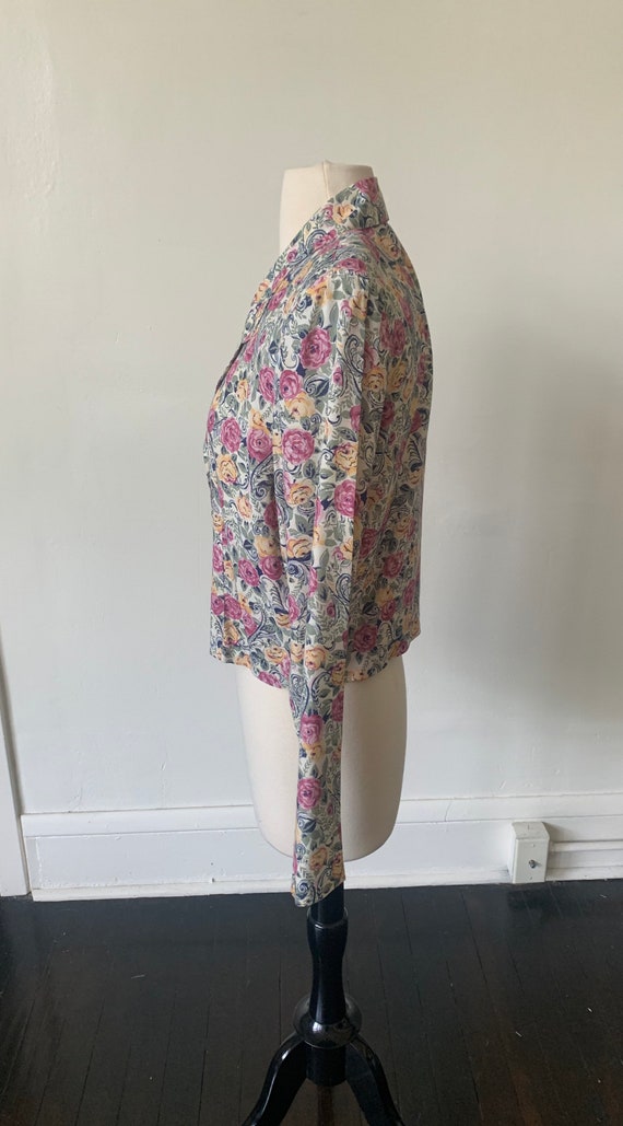 Vintage Floral Set 1990’s Floral Blazer and Match… - image 5