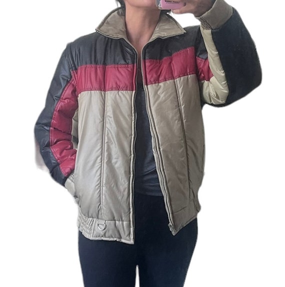 Vintage Puffer Jacket with Removable Sleeves 1980… - image 1