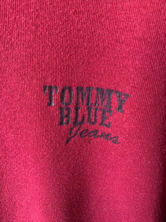 Vintage Tommy Hilfiger Red Thermal Shirt 1990's 9… - image 4