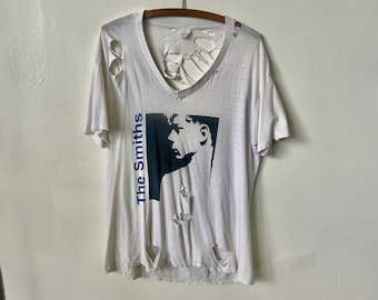 ヴィンテージ ザ・スミスのハットフル・オブ・ホロウ スラッシュTシャツ 1980年代 ザ・スミスのモリッシーシャツ 80年代ポストパンク
