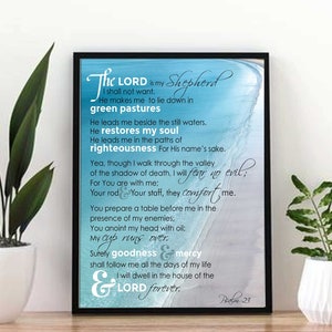The Lord is my shepherd, Psalm 23 Bible Verse