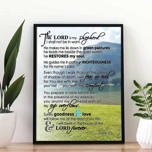 The Lord is my shepherd, Psalm 23 Bible Verse