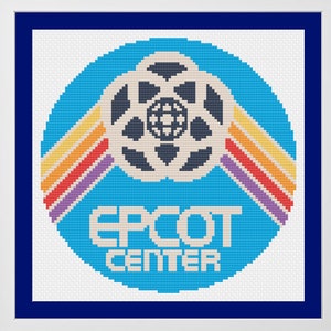 Retro Theme Park Logo Inspired Cross Stitch Pattern PDF