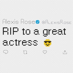 Alexis Rose Inspired Schitt&#39;s Creek | Cross Stitch PDF Pattern