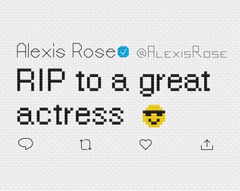 Alexis Rose Inspired Schitt's Creek | Cross Stitch PDF Pattern
