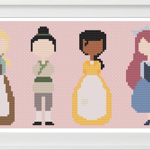 Princess Day Minimalist Cross Stitch Pattern PDF