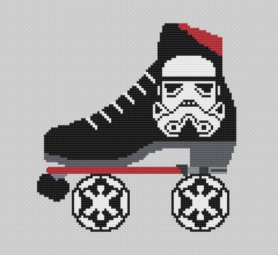 Star Wars Roller Skate Cross Stitch Pattern PDF Etsy