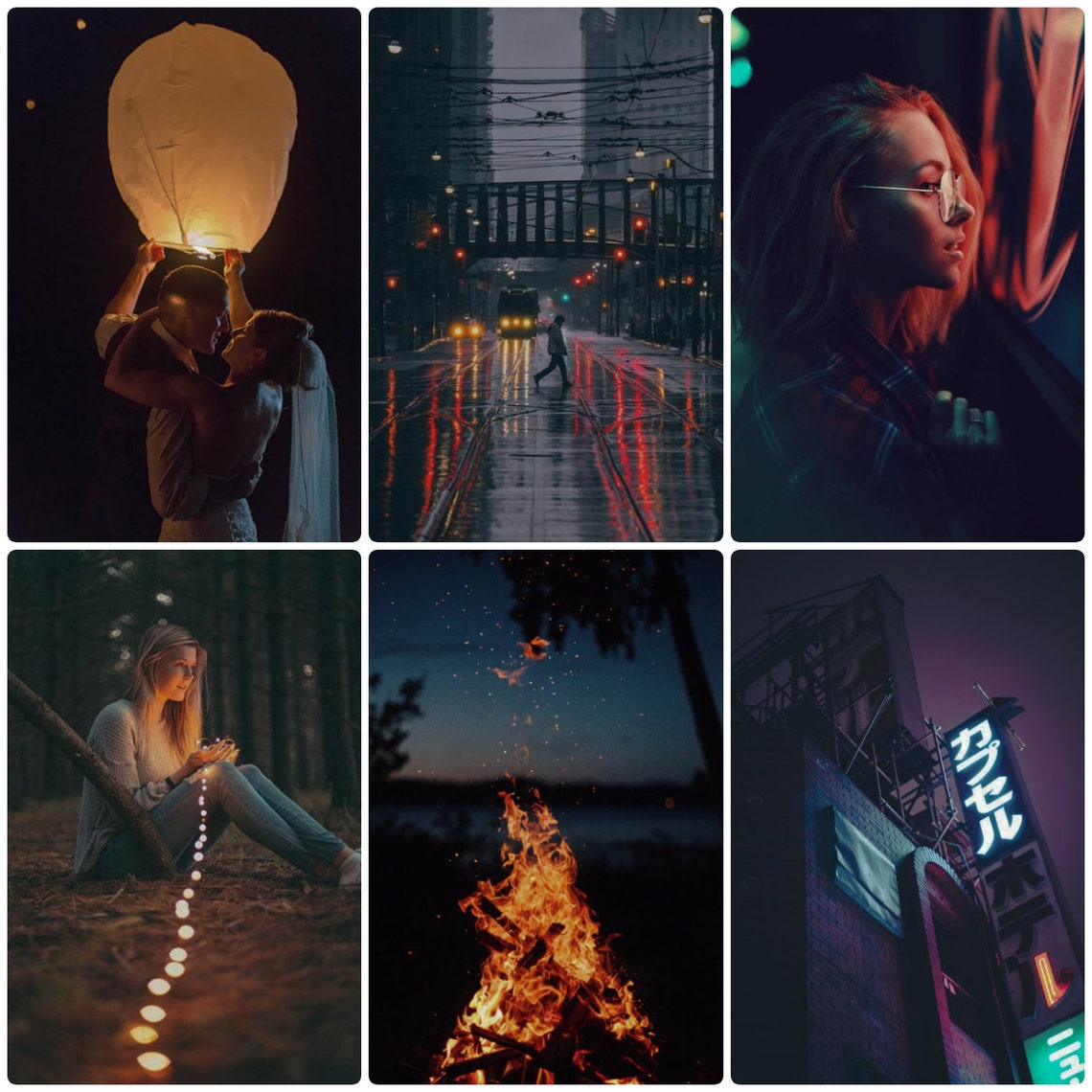 3 Night Lightroom Presets Night Light Lightroom Mobile Etsy