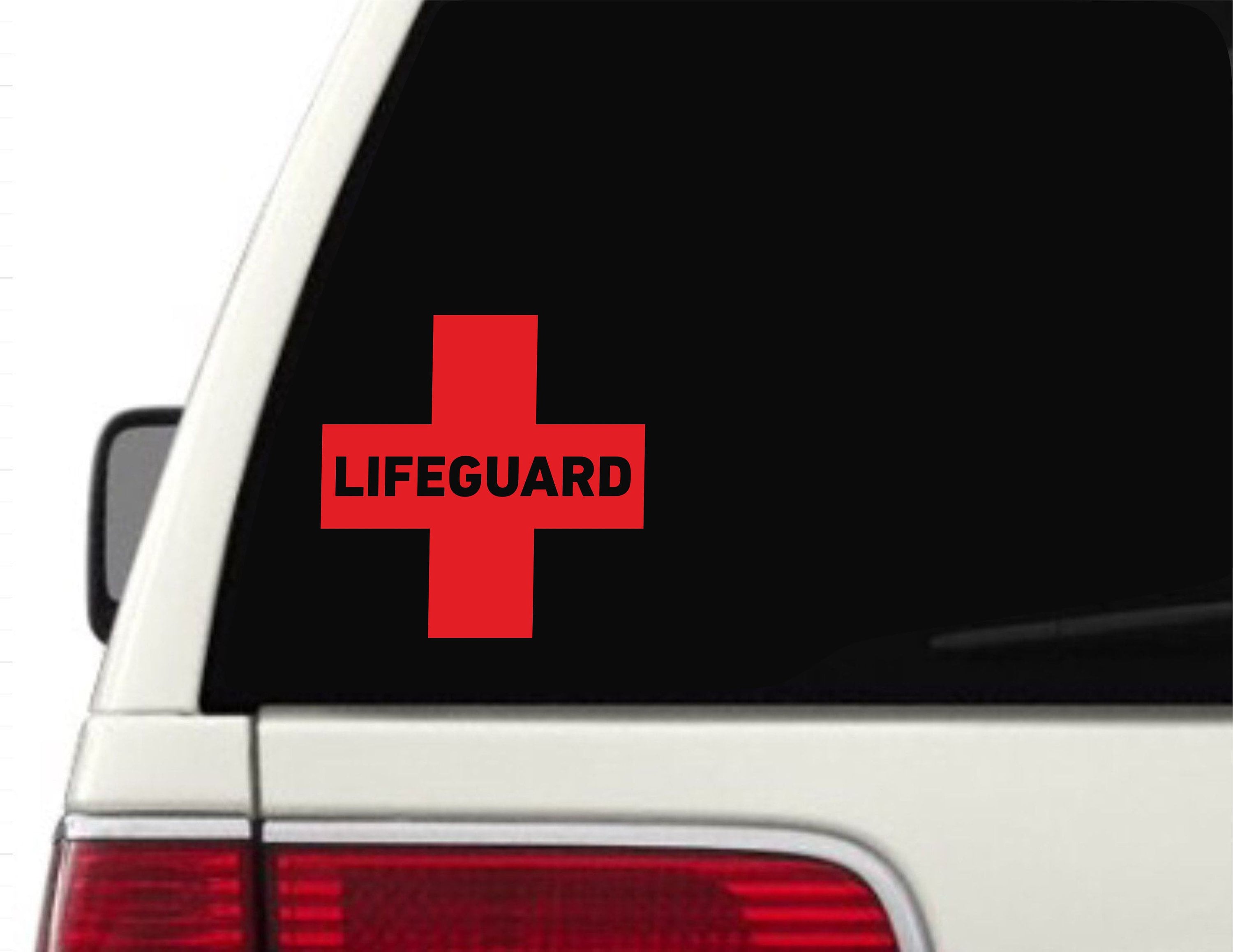 Lifeguard vinyl decal swimming bumper sticker summer life Etsy