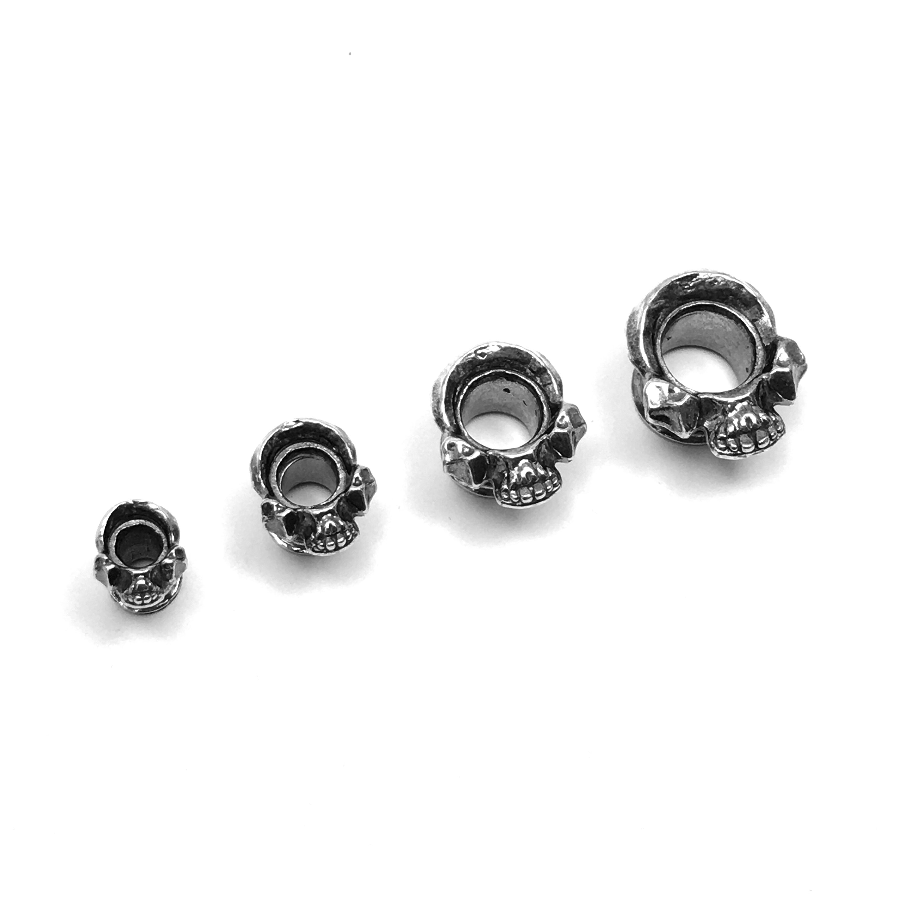 SKULL EAR PLUG Silver Ear Plugs Skull Plug Gauge Unique Etsy
