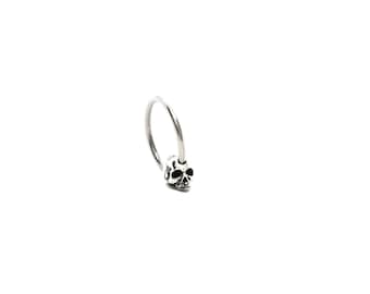 Skull Hoop Earring