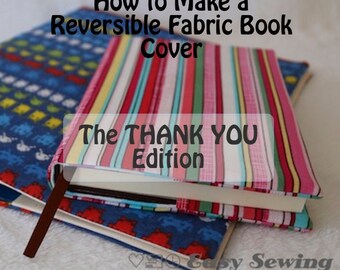 Reversible Fabric Book Cover - PDF Instructions