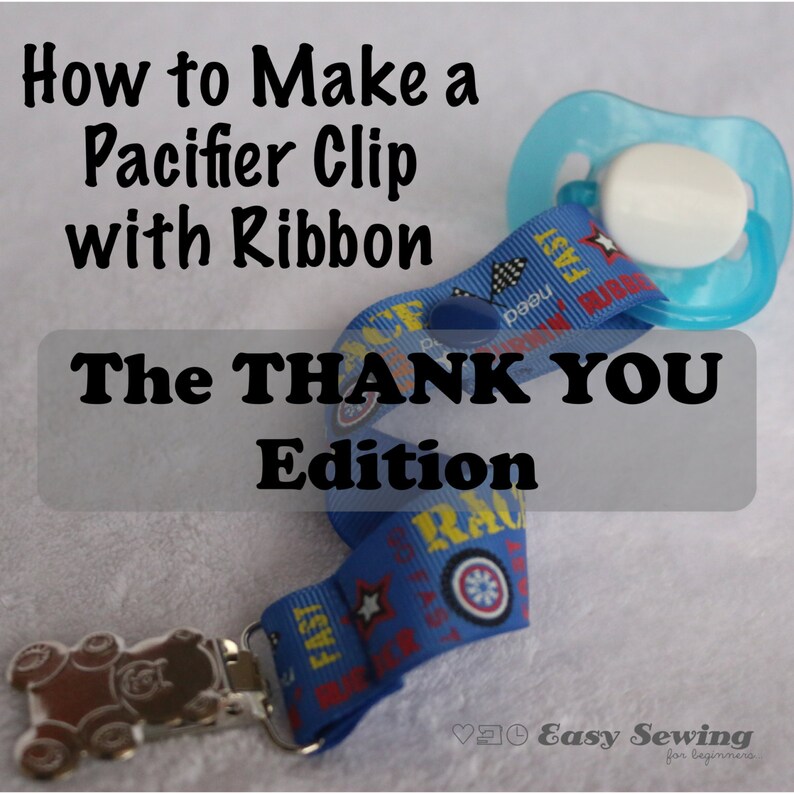 How to Make a Pacifier Clip With Ribbon PDF Instructions Etsy