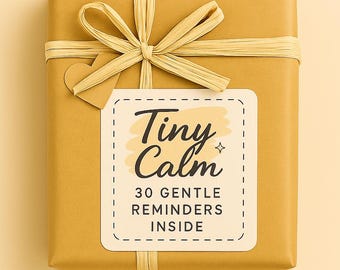 Calm Affirmation Matchbox | 30 Positive Quotes for Anxiety Relief | Mindful Gift for Her | Mental Health and Self Care Box