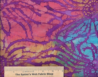TANGLE BATIK Stoff - Mehrfarbig in einer Art Tie Dye Muster 100% Baumwolle - Quilt Shop Qualitätsstoff - Verkauft lose Lagerware QB71