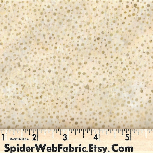 ALABASTER DOTS Fabric - Neutral Spots on Cream Novelty Light Brown Tan Sand Pebbles - by Hoffman - Blender 100% Cotton Quilt Shop Quality