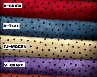 WOOLIES FLANNEL DOTS Fabric - Fourteen (14) Different Colors - Super Soft Blenders - Great for Raggy Quilts - 100% Cotton Quilt Shop Quality