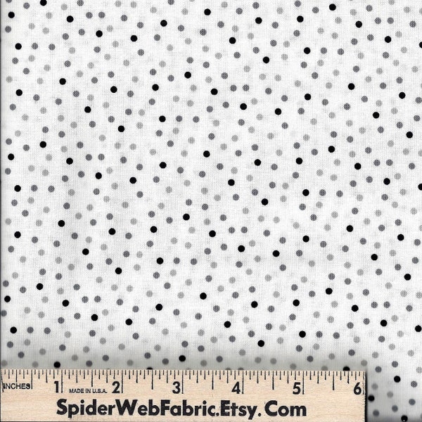 SHADOW DOTS Fabric by Robert Kaufman - Neutral Colors on Cream Novelty Spots Light Gray Charcoal Gray Blender 100% Cotton Quilt Shop Quality