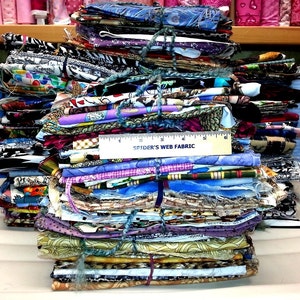 SCRAP FABRIC Bundles - Over 1/2 Pound of 100% Cotton Quilt Shop Quality Fabrics GREAT for Quilters Patchwork    1/2 Pound Plus