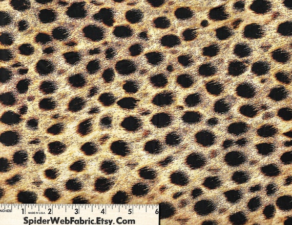 Leopard Print Fabric: Robert Kaufman Animal Kingdom 100