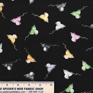 PASTEL MICE Fabric - Mouse - Rodents - Critters - Animals - Novelty - Rats -Timeless Treasures  C1367 - Quilt Shop Quality 100% Cotton