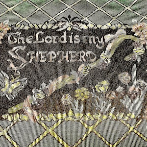 El Señor es mi Pastor - Panel de tela de tapiz ligero - 33 x 23 cm - Úselo para paneles de almohadas, tapices, chal de oración y bloques de colcha.