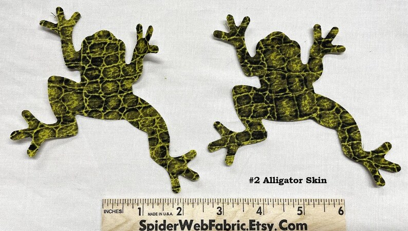 FROGS Die Cut - With FUSIBLE BACK - 3 Colors -- #1- Blue Leopard #2 ...