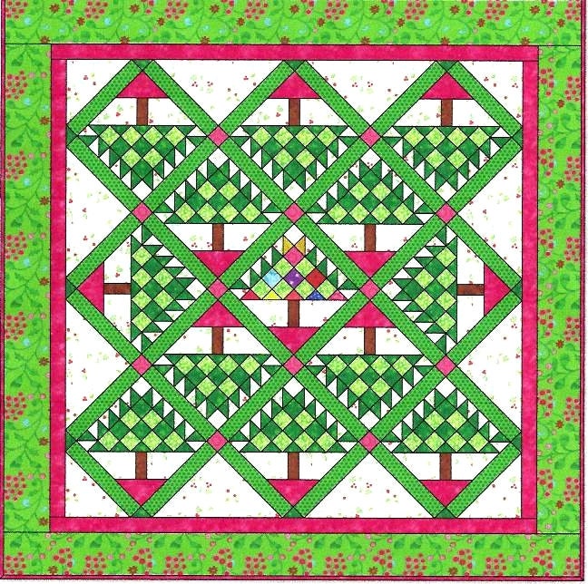 1200 - THE Perfect TREE - Scrappy Fabric Christmas Quilt Pattern - Tree ...